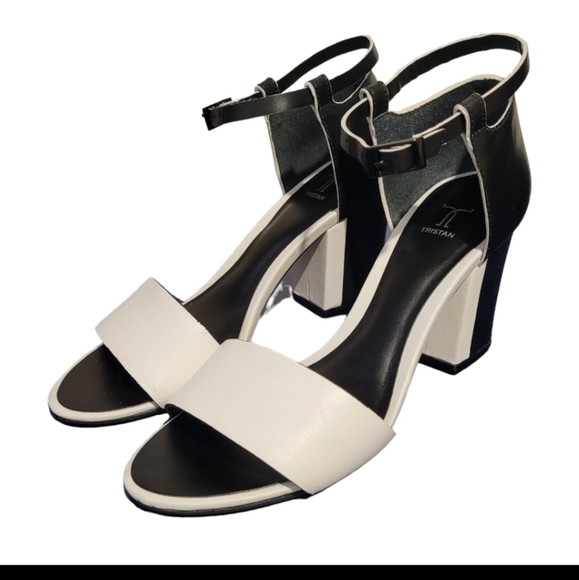 Tristan Black and White High Heels Women's US 8.5 - Picture 3 of 8
